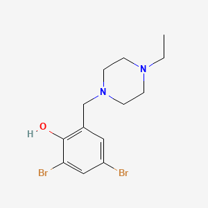 molecular formula C13H18Br2N2O B3743213 2,4-dibromo-6-[(4-ethyl-1-piperazinyl)methyl]phenol 