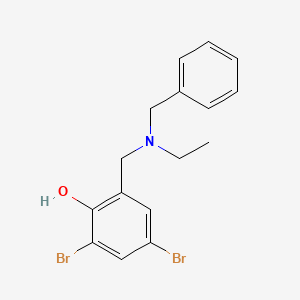 molecular formula C16H17Br2NO B3743215 2-{[benzyl(ethyl)amino]methyl}-4,6-dibromophenol 