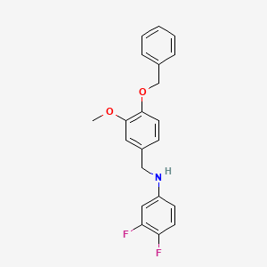 molecular formula C21H19F2NO2 B3743242 N-[4-(benzyloxy)-3-methoxybenzyl]-3,4-difluoroaniline 