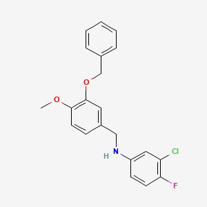 molecular formula C21H19ClFNO2 B3743251 N-[3-(benzyloxy)-4-methoxybenzyl]-3-chloro-4-fluoroaniline 