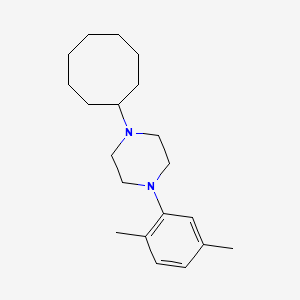 molecular formula C20H32N2 B3743255 1-cyclooctyl-4-(2,5-dimethylphenyl)piperazine 