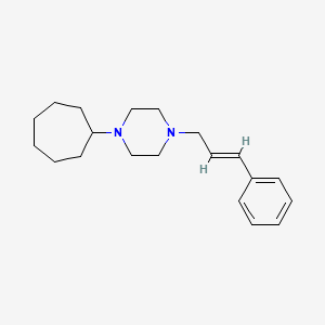 molecular formula C20H30N2 B3743269 1-cycloheptyl-4-(3-phenyl-2-propen-1-yl)piperazine 