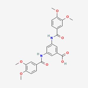 molecular formula C25H24N2O8 B3743282 3,5-bis[(3,4-dimethoxybenzoyl)amino]benzoic acid 