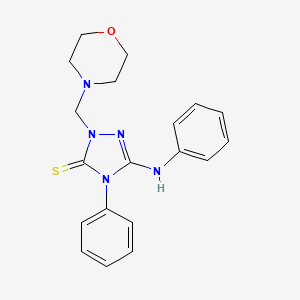 molecular formula C19H21N5OS B3743284 5-anilino-2-(4-morpholinylmethyl)-4-phenyl-2,4-dihydro-3H-1,2,4-triazole-3-thione 