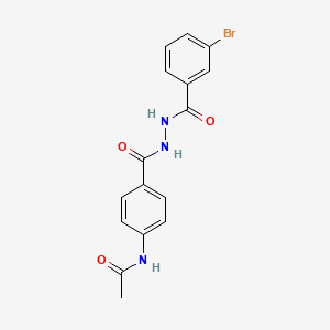 molecular formula C16H14BrN3O3 B3743316 N-(4-{[2-(3-bromobenzoyl)hydrazino]carbonyl}phenyl)acetamide 
