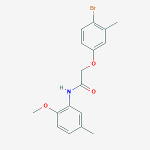 molecular formula C17H18BrNO3 B3743325 2-(4-bromo-3-methylphenoxy)-N-(2-methoxy-5-methylphenyl)acetamide 