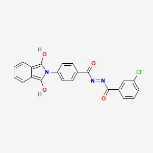 molecular formula C22H14ClN3O4 B3743329 3-chloro-N'-[4-(1,3-dioxo-1,3-dihydro-2H-isoindol-2-yl)benzoyl]benzohydrazide 