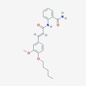 2-({3-[3-Methoxy-4-(pentyloxy)phenyl]acryloyl}amino)benzamide