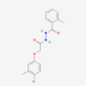 molecular formula C17H17BrN2O3 B3743356 N'-[(4-bromo-3-methylphenoxy)acetyl]-2-methylbenzohydrazide 