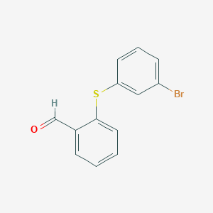 molecular formula C13H9BrOS B374337 2-[(3-Bromophenyl)sulfanyl]benzaldehyde 