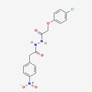 2-(4-chlorophenoxy)-N'-[(4-nitrophenyl)acetyl]acetohydrazide