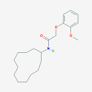 molecular formula C21H33NO3 B374338 N-cyclododecyl-2-(2-methoxyphenoxy)acetamide CAS No. 302550-03-4