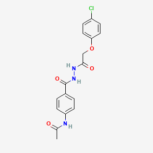 molecular formula C17H16ClN3O4 B3743383 N-[4-({2-[(4-chlorophenoxy)acetyl]hydrazino}carbonyl)phenyl]acetamide 