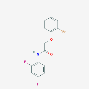 molecular formula C15H12BrF2NO2 B3743389 2-(2-bromo-4-methylphenoxy)-N-(2,4-difluorophenyl)acetamide 