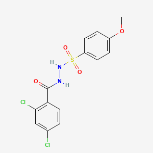 molecular formula C14H12Cl2N2O4S B3743399 2,4-dichloro-N'-[(4-methoxyphenyl)sulfonyl]benzohydrazide 
