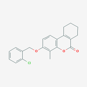 3-[(2-chlorobenzyl)oxy]-4-methyl-7,8,9,10-tetrahydro-6H-benzo[c]chromen-6-one
