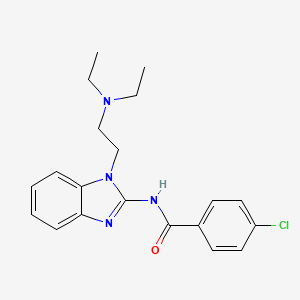 molecular formula C20H23ClN4O B3743410 4-chloro-N-{1-[2-(diethylamino)ethyl]-1H-benzimidazol-2-yl}benzamide 
