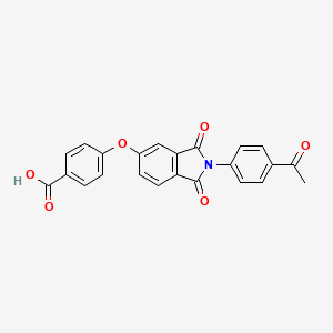 molecular formula C23H15NO6 B3743419 4-{[2-(4-acetylphenyl)-1,3-dioxo-2,3-dihydro-1H-isoindol-5-yl]oxy}benzoic acid 