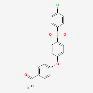 molecular formula C19H13ClO5S B3743421 4-{4-[(4-chlorophenyl)sulfonyl]phenoxy}benzoic acid 