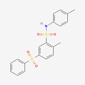 molecular formula C20H19NO4S2 B3743434 2-methyl-N-(4-methylphenyl)-5-(phenylsulfonyl)benzenesulfonamide 