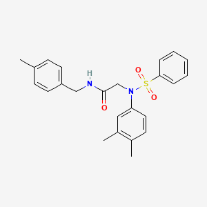 molecular formula C24H26N2O3S B3743441 N~2~-(3,4-dimethylphenyl)-N~1~-(4-methylbenzyl)-N~2~-(phenylsulfonyl)glycinamide 