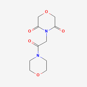 molecular formula C10H14N2O5 B3743446 4-[2-(4-morpholinyl)-2-oxoethyl]-3,5-morpholinedione 