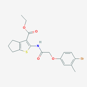 ethyl 2-{[(4-bromo-3-methylphenoxy)acetyl]amino}-5,6-dihydro-4H-cyclopenta[b]thiophene-3-carboxylate