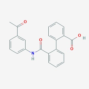 molecular formula C22H17NO4 B3743450 2'-{[(3-acetylphenyl)amino]carbonyl}-2-biphenylcarboxylic acid 