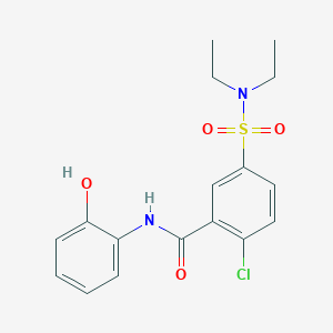 molecular formula C17H19ClN2O4S B3743464 2-chloro-5-[(diethylamino)sulfonyl]-N-(2-hydroxyphenyl)benzamide 