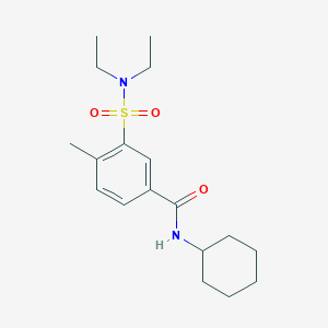 molecular formula C18H28N2O3S B3743475 N-cyclohexyl-3-[(diethylamino)sulfonyl]-4-methylbenzamide 