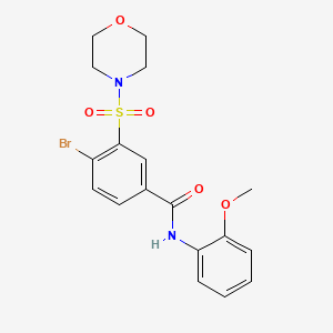 molecular formula C18H19BrN2O5S B3743479 4-bromo-N-(2-methoxyphenyl)-3-(4-morpholinylsulfonyl)benzamide 