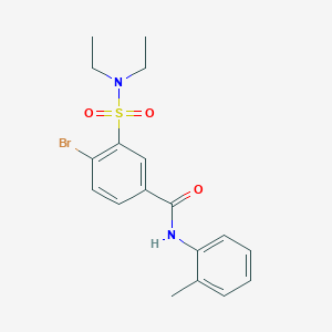 molecular formula C18H21BrN2O3S B3743487 4-bromo-3-[(diethylamino)sulfonyl]-N-(2-methylphenyl)benzamide 