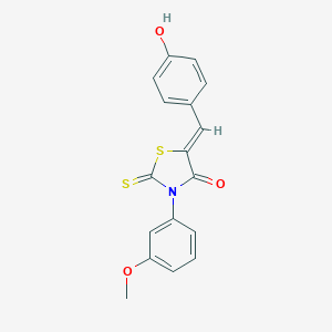 (5Z)-5-[(4-hydroxyphenyl)methylidene]-3-(3-methoxyphenyl)-2-sulfanylidene-1,3-thiazolidin-4-one