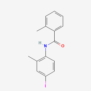 molecular formula C15H14INO B3743490 N-(4-iodo-2-methylphenyl)-2-methylbenzamide 