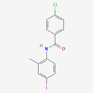 molecular formula C14H11ClINO B3743520 4-chloro-N-(4-iodo-2-methylphenyl)benzamide 