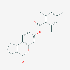 molecular formula C22H20O4 B374354 4-Oxo-1,2,3,4-tetrahydrocyclopenta[c]chromen-7-yl 2,4,6-trimethylbenzoate CAS No. 302573-12-2