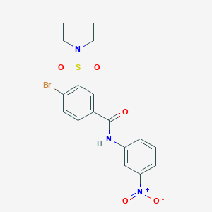 molecular formula C17H18BrN3O5S B3743545 4-bromo-3-[(diethylamino)sulfonyl]-N-(3-nitrophenyl)benzamide 