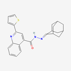molecular formula C24H23N3OS B3743579 2-(2-thienyl)-N'-tricyclo[3.3.1.1~3,7~]dec-2-ylidene-4-quinolinecarbohydrazide 