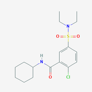 molecular formula C17H25ClN2O3S B3743589 2-chloro-N-cyclohexyl-5-[(diethylamino)sulfonyl]benzamide 