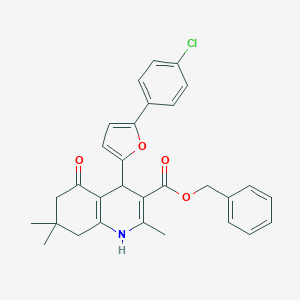 Benzyl 4-[5-(4-chlorophenyl)-2-furyl]-2,7,7-trimethyl-5-oxo-1,4,5,6,7,8-hexahydro-3-quinolinecarboxylate