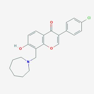 molecular formula C22H22ClNO3 B374360 8-(1-azepanylmethyl)-3-(4-chlorophenyl)-7-hydroxy-4H-chromen-4-one CAS No. 302575-43-5