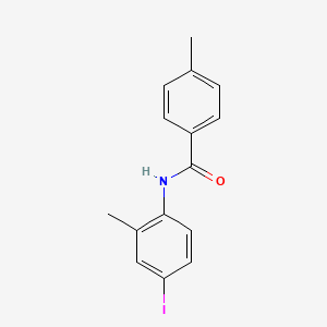 molecular formula C15H14INO B3743602 N-(4-iodo-2-methylphenyl)-4-methylbenzamide 