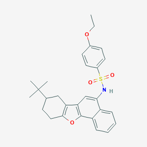 molecular formula C28H31NO4S B374362 N-(8-tert-butyl-7,8,9,10-tetrahydronaphtho[1,2-b][1]benzofuran-5-yl)-4-ethoxybenzenesulfonamide 