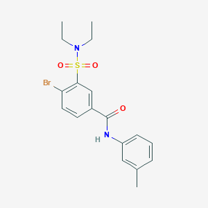molecular formula C18H21BrN2O3S B3743628 4-bromo-3-[(diethylamino)sulfonyl]-N-(3-methylphenyl)benzamide 