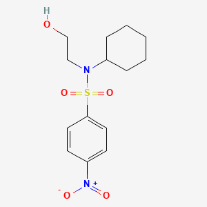 molecular formula C14H20N2O5S B3743631 N-cyclohexyl-N-(2-hydroxyethyl)-4-nitrobenzenesulfonamide 