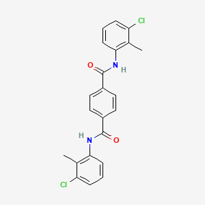 molecular formula C22H18Cl2N2O2 B3743634 N,N'-bis(3-chloro-2-methylphenyl)terephthalamide 