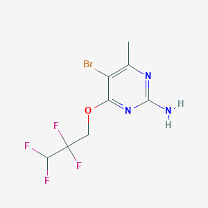 molecular formula C8H8BrF4N3O B3743639 5-bromo-4-methyl-6-(2,2,3,3-tetrafluoropropoxy)-2-pyrimidinamine 