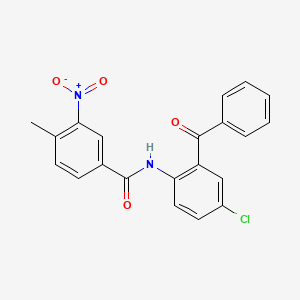 molecular formula C21H15ClN2O4 B3743649 N-(2-benzoyl-4-chlorophenyl)-4-methyl-3-nitrobenzamide 