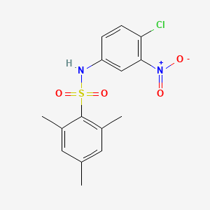 molecular formula C15H15ClN2O4S B3743656 N-(4-chloro-3-nitrophenyl)-2,4,6-trimethylbenzenesulfonamide 