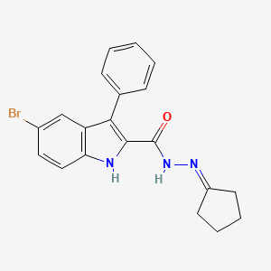 molecular formula C20H18BrN3O B3743667 5-bromo-N'-cyclopentylidene-3-phenyl-1H-indole-2-carbohydrazide 
